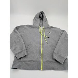 Peloton Full Zip Mens Medium Athletic Gray Heavyweight Gym Hooded Sweatshirt